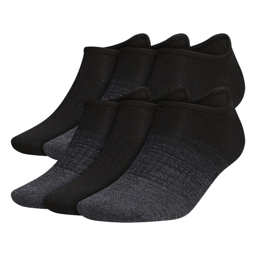 adidas Mens Superlite Super (6-pair) No Show Sock, Black/Night Grey/Onix Grey, Large US