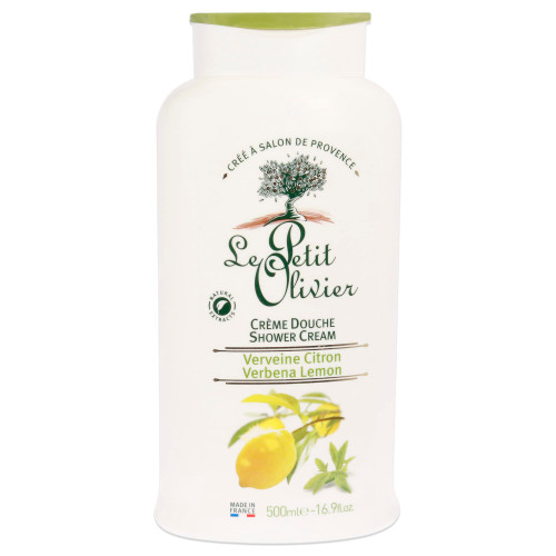 Le Petit Olivier Shower Cream - Verbena Lemon - Gently Cleanses Skin - Fresh and Moisturizing - pH Neutral - Dermatologically Tested - Free Of Soap and Dyes - 16.9 Oz