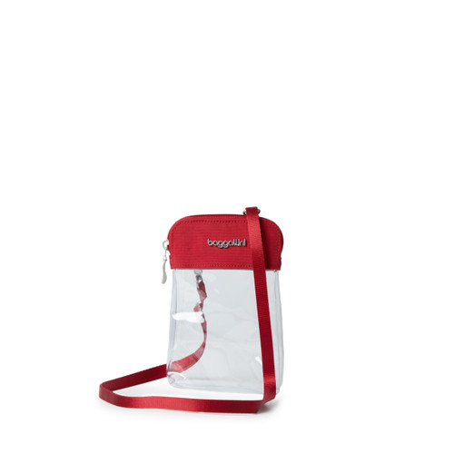 Baggallini womens Stadium Clear Bryant Crossbody cross body handbags, Red, One Size US