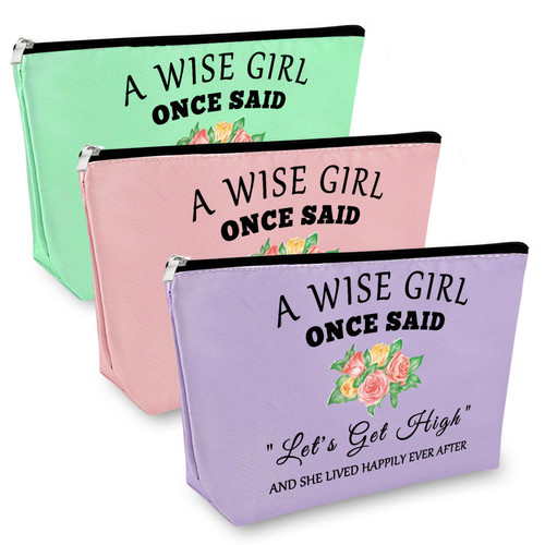 Inspirational Gift for Women Makeup Bag commemorative gifts Motivational Gift for Daughter Encouragement Gift for Sister Cosmetic Bag Retirement Christmas Birthday Gift 3PCS Travel Cosmetic Pouch
