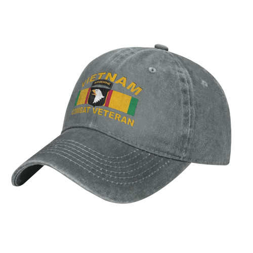 Menglo Vietnam Veteran 101st Airborne Division Unisex Adjustable Cap Trucker Hats Dad Baseball Hats Cotton Cowboy hat Gray Menglo Vietnam Veteran 101st Airborne Division Unisex Adjustable Cap Trucker Hats Dad Baseball Hats Cotton Cowboy hat Gray