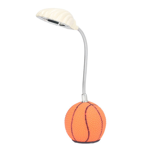 YWBL-WH LED Table Lamp, LED Table Lamp, Basketball Base Desk Light, USB Powered Study Table Lamp with Flexible Gooseneck for Reading Studying, Lamps & Shades