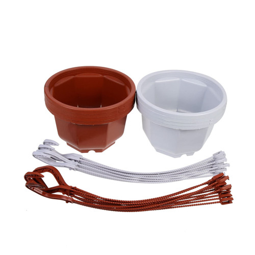Yardwe 8 Sets Plastic Hanging Basket Flower Pot Hanging planters Wall Mounted planters Hanging Plastic Flower Pot Hanging Plant Holder Hanging Flower Baskets Indoor abs Plant Basket