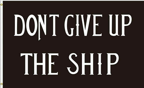 BLACK TACTICAL DONT GIVE UP THE SHIP COMMODORE PERRY US American 3x5 Rough Tex