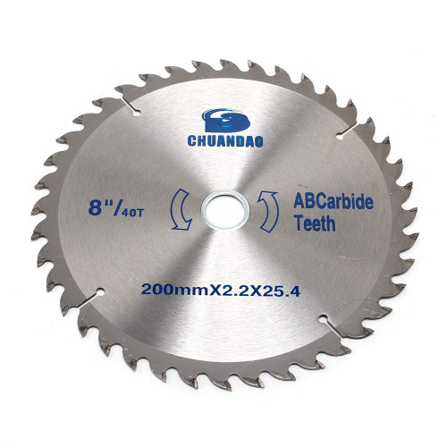 8 Inch 40T Carbide Circular Saw Blade With 1 Inch Arbor
