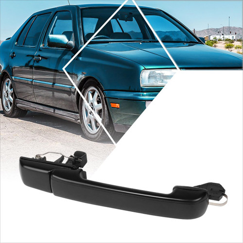 PM PERFORMOTOR Factory Style Rear Left/Right Side Door Pull Handle Compatible with 93-99 VW Jetta,Textured Black