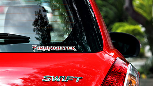 Firefighter Vinyl Decal Sticker (2) Pack 9" Car Truck SUV Window Bumper Windshield