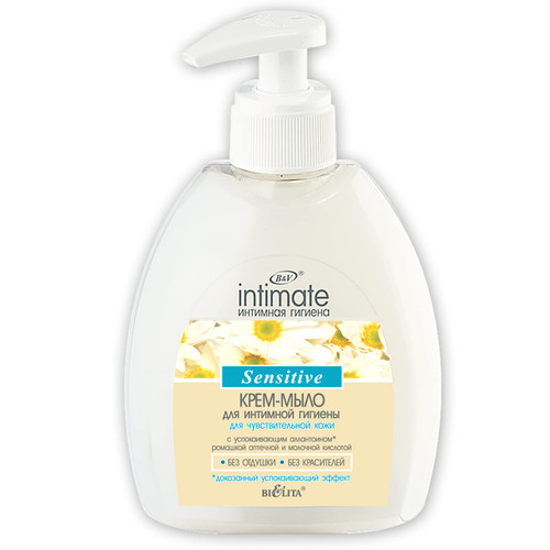 Bielita & Vitex Intimate Ph Balanced Daily Feminine Cream Soap for Intimate Hygiene, for Sensitive Skin, 380 ml