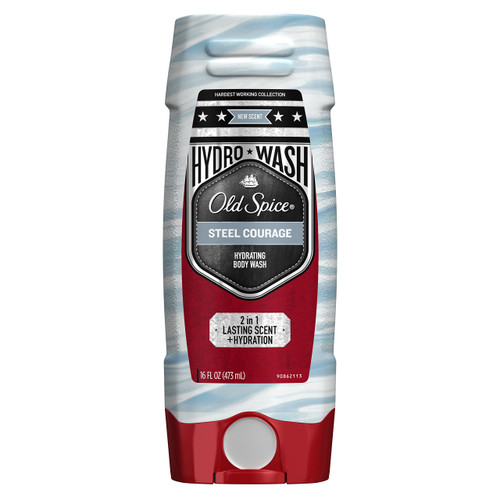 Old Spice Hardest Working Collection Steel Courage Hydro Body Wash, Steel Courage, 16 Fluid Ounce