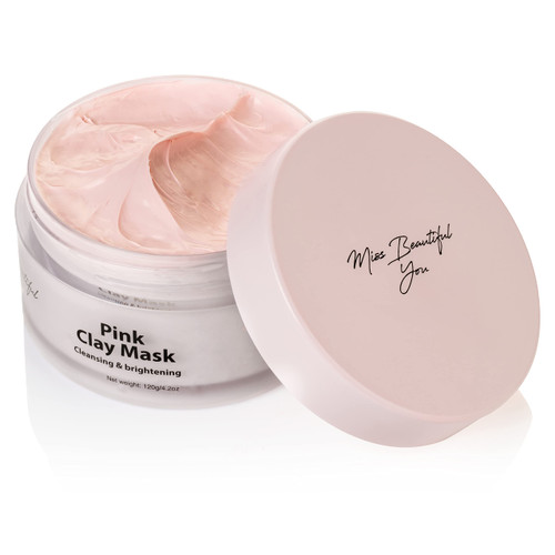 Pink Clay Mask for Blackheads and Pores - Facial Healing Clay for Pore Shrinking & Oil Control - Pore Minimizer Mask - Acne Treatment - Premium Skin Care by Miss Beautiful You Pink Clay Mask for Blackheads and Pores - Facial Healing Clay for Pore Shrinking & Oil Control - Pore Minimizer Mask - Acne Treatment - Premium Skin Care by Miss Beautiful You