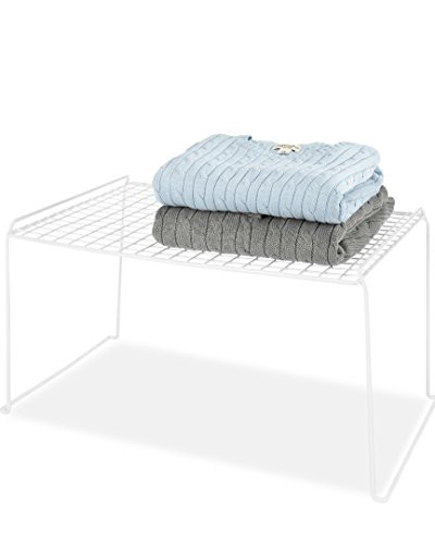Whitmor White Wire Stacking Shelf Large