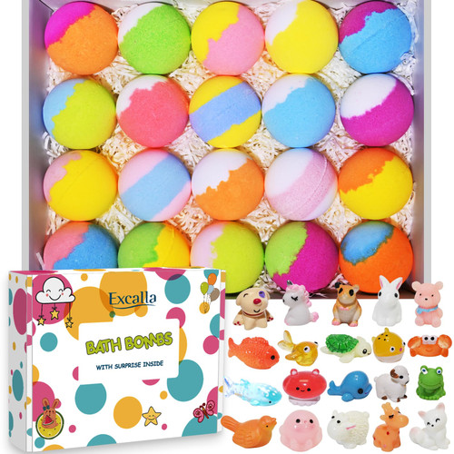 Bath Bombs for Kids with Surprise Toys Inside, 20 Pack Kids Bath Bombs Gift Set for Halloween Xmas Birthday Party Favors, Bubble Bath Fizzies with Bath Toy, Handmade Bath Fizz Balls Kit for Boys Girls Bath Bombs for Kids with Surprise Toys Inside, 20 Pack Kids Bath Bombs Gift Set for Halloween Xmas Birthday Party Favors, Bubble Bath Fizzies with Bath Toy, Handmade Bath Fizz Balls Kit for Boys Girls