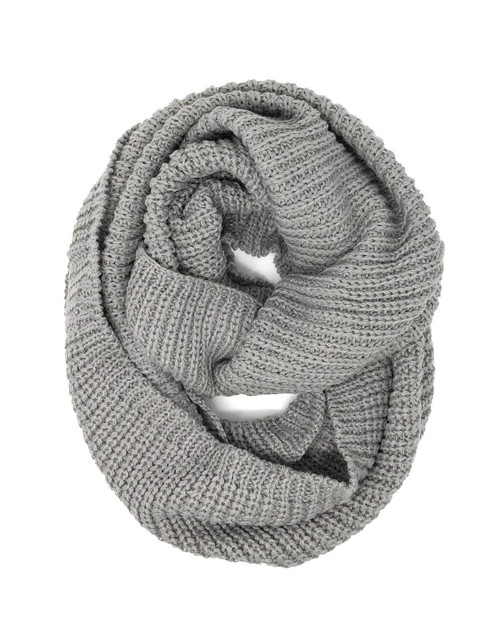 Wrapables Thick Knitted Winter Warm Infinity Scarf - Grey_1