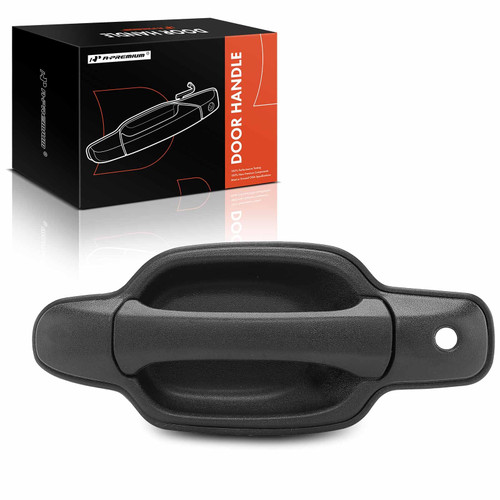 A-Premium Front Driver Side Exterior Door Handle with Keyhole Compatible with Chevrolet Colorado & GMC Canyon, 2004-2012, Textured Black, Replace# 25801996, 25875521
