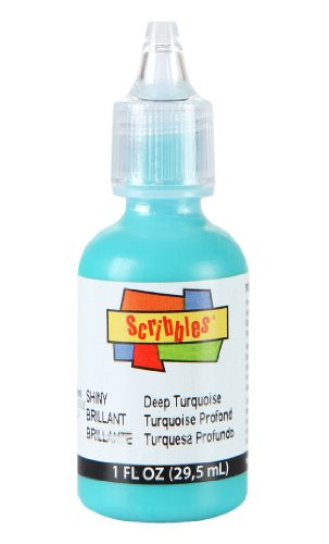 Scribbles 3D Fabric Paint Shiny- Deep Turquoise