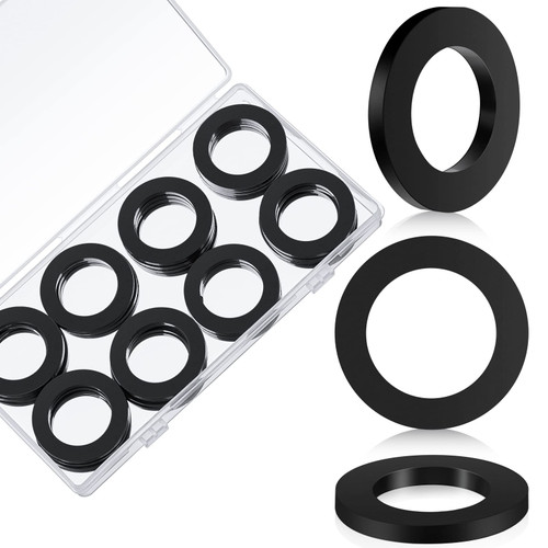 Pangda 30 Pcs Oil Resistant Neoprene Rubber Washers 1-1/2" OD x 1" ID x 1/8" Thickness Industrial Flat Rubber Spacer Black Washers Flat Washers Rubber Grommets for Bolts Spacers Vibration Suppression