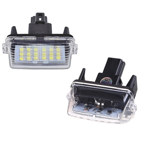 dunxunn 2Pcs LED License Plate Light Kit Assembly Compatible with Toyota Camry Prius C Highlander Yaris Avalon, Error Free 6000K White Rear Number Plate Tag Lamp