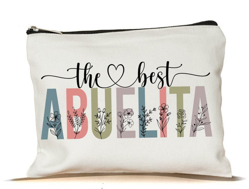 PTDShops The Best Abuelita Makeup Bag - Mothers Day Makeup Bag - Cute Abuelita Cosmetic Bag - Gift Birthday Abuelita Makeup Bag - Best Abuelita Cosmetic Bag - Gift Abuelita Zipper Makeup Bags Travel PTDShops The Best Abuelita Makeup Bag - Mothers Day Makeup Bag - Cute Abuelita Cosmetic Bag - Gift Birthday Abuelita Makeup Bag - Best Abuelita Cosmetic Bag - Gift Abuelita Zipper Makeup Bags Travel