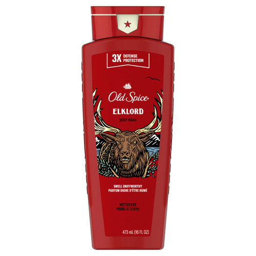Old Spice Body Wash for Men, Elklord, Long Lasting Lather 16 fl oz (Packaging May Vary)