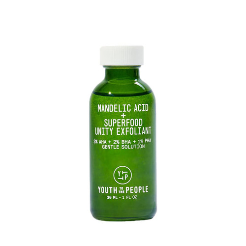 Youth To The People Mandelic Acid + Superfood Unity Exfoliant Travel Size - Exfoliator, Gentle Solution with BHA Salicylic Acid, AHA, PHA - Vegan Facial Toner to Clear Pores + Smooth Texture (1oz) Youth To The People Mandelic Acid + Superfood Unity Exfoliant Travel Size - Exfoliator, Gentle Solution with BHA Salicylic Acid, AHA, PHA - Vegan Facial Toner to Clear Pores + Smooth Texture (1oz)