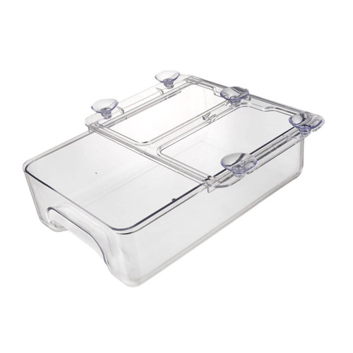 GOOHOCHY 1Pc Box Suction cup storage flat storage containers Egg Holder For Refrigerator Fridge Out Bins fridge egg bin food container Food Storage Containers egg tray household white