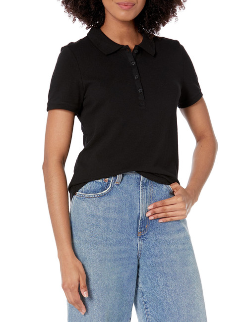 GAP Womens Short Sleeve Polo True Black V2 L