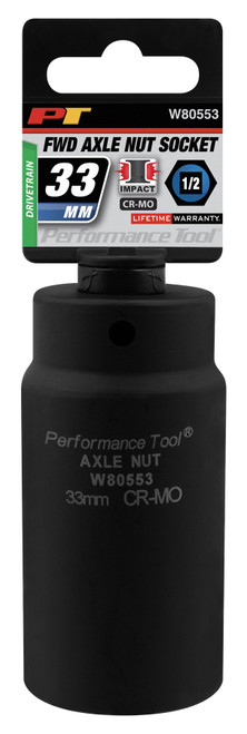 Performance Tool W80553 33mm Front Wheel Drive Axle Nut Socket