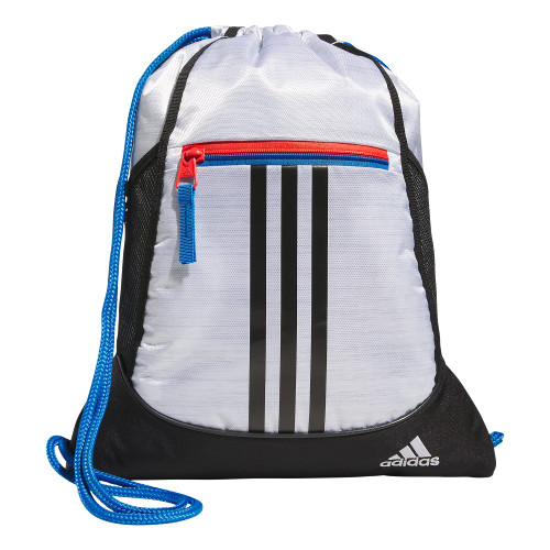adidas Unisex Alliance 2 Sackpack, Two Tone White-Clear Onix/Bright Royal Blue/Black, One Size