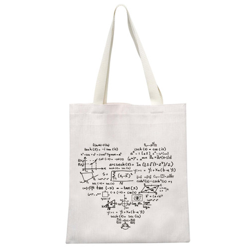 GJTIM Math Lover Gift Mathematician Gift Math Student Graduation Gift Math Teacher Tote Bag Gift For Math Science Mathematics Lover (Math Tote)