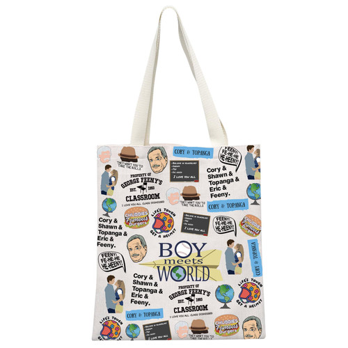 Boy Meets TV Show Inspired Gift TV Show Merchandise Gift Birthday Gift Tote Bag For Comdey Fans (Boy Meets Tote)