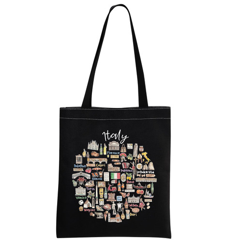 Italy Tote Bag Italy Travel Gift Italy Gift Welcome to Italy Moving to Italy Gift (Italy Tote BLK) Italy Tote Bag Italy Travel Gift Italy Gift Welcome to Italy Moving to Italy Gift (Italy Tote BLK)