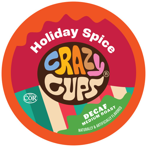 Crazy Cups Decaf Flavored Coffee Pods, Decaf Holiday Spice & Blend, Single Serve Coffee for Keurig K Cups Machines, Hot or Iced, Medium Roast in Recyclable, 22 Count Crazy Cups Decaf Flavored Coffee Pods, Decaf Holiday Spice & Blend, Single Serve Coffee for Keurig K Cups Machines, Hot or Iced, Medium Roast in Recyclable, 22 Count