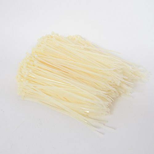 PA66 Heavy Duty Industrial Grade Self-locking Zip Ties, Nylon Cable Ties, Plastic Wire Ties, 8" L , 50 lb, White, 1000 Piece