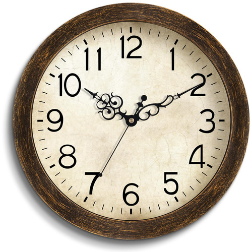 KECYET Wall Clock, 12 Inch Antique Clocks, Wall Clocks Battery Operated Quartz Silent Non Ticking Clocks Decorative for Bedroom, Kitchen,Living Room(Gold) KECYET Wall Clock, 12 Inch Antique Clocks, Wall Clocks Battery Operated Quartz Silent Non Ticking Clocks Decorative for Bedroom, Kitchen,Living Room(Gold)