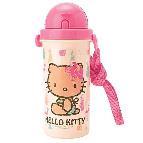 Sanrio Hello Kitty Pop-Up Straw Water Bottle (Aloha Vintage)