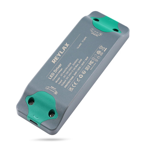 60W 24V LED Driver-Slim LED Power Supply-100/240V AC To 24V DC Constant Voltage LED Strip Lights Driver-24 Volt Replacement LED Driver-Low Voltage LED Transformer For DIY Tape Light Bulbs-2.5A Adapter