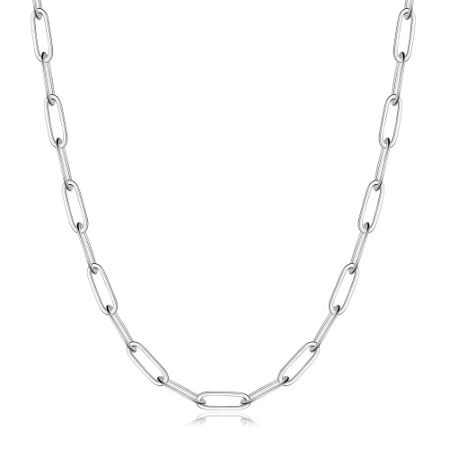 Silver Paperclip Chain Necklace for Women, 3mm Sterling Silver Paperclip Link Chain for Women Sterling Silver Chain Necklace for Women Silver Chain for Women Diamond Cut Paperclip Link Chain 16 Inch Silver Paperclip Chain Necklace for Women, 3mm Sterling Silver Paperclip Link Chain for Women Sterling Silver Chain Necklace for Women Silver Chain for Women Diamond Cut Paperclip Link Chain 16 Inch