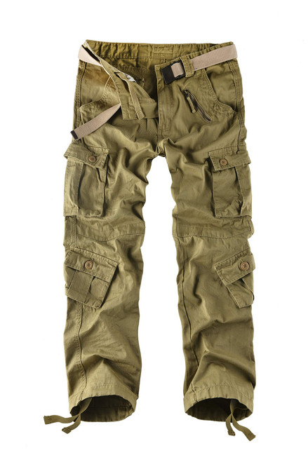 Leward Men's Wild Cotton Casual Military Army Cargo Camo Combat Work Cargo Hiking Pants with 8 Pocket (Khaki 1, 32) Leward Men's Wild Cotton Casual Military Army Cargo Camo Combat Work Cargo Hiking Pants with 8 Pocket (Khaki 1, 32)