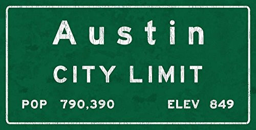 Austin City Limit Metal Sign, Texas, Population, Census, Travel
