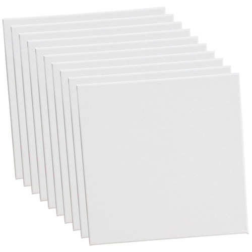 EXCEART 10pcs Square Oil Painting Frame Watercolor Panel Creative Canvas Frame Canvas Panel Board Stretched Boards Canvas Boards for Kids White Frames Canvas Child Wooden Cradle