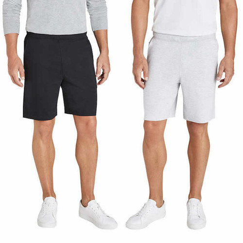 Eddie Bauer Men's 2-Pack Lounge Shorts (Black/Light Grey, XX-Large)