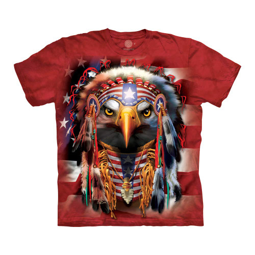 The Mountain Unisex-Adult's Native Patriot Eagle, red, Small The Mountain Unisex-Adult's Native Patriot Eagle, red, Small