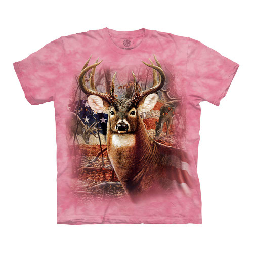 The Mountain Unisex-Adult's Patriotic Buck, Pink, Large