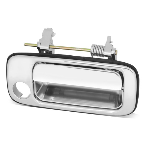 Auto Dynasty Factory Style Front Exterior Car Door Handle with Keyhole Compatible with Toyota Land Cruiser 1991-1997, Passenger Right Side, Chrome