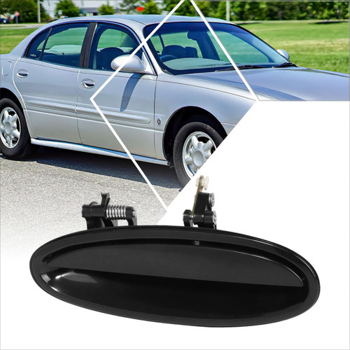 PM PERFORMOTOR Factory Style Rear Left Driver Side Door Pull Handle Compatible with 00-05 Lesabre Bonneville Aurora,Smooth Black