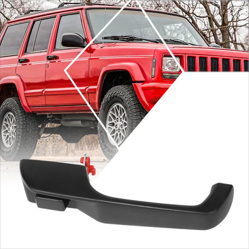 PM PERFORMOTOR Front Right Passenger Side Door Pull Handle Compatible with 97-01 Jeep Cherokee,Textured Black
