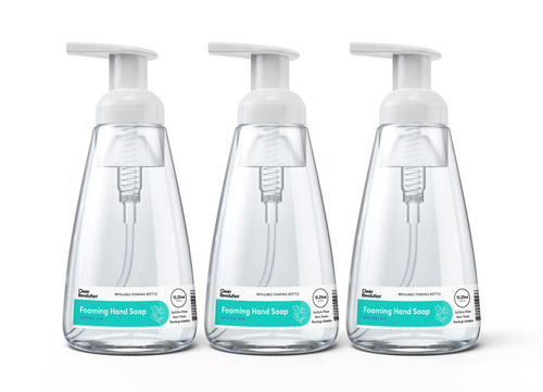 Clean Revolution Ready to Use Foaming Hand Soap | Three Pack | Jumbo 15.25oz Bottles | Gentle, Moisturizing & Eco-Friendly | Real Essential Oils | Spring Air | 45.75 Total Fl Oz, Clear