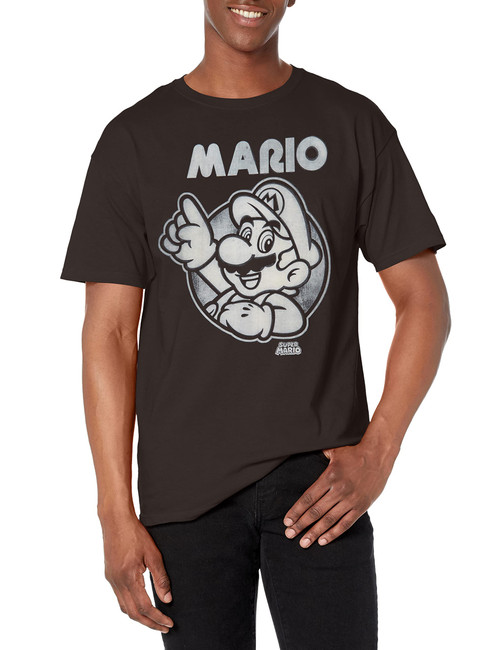 Nintendo Men's So Mario T-Shirt, 5X-Large, Black