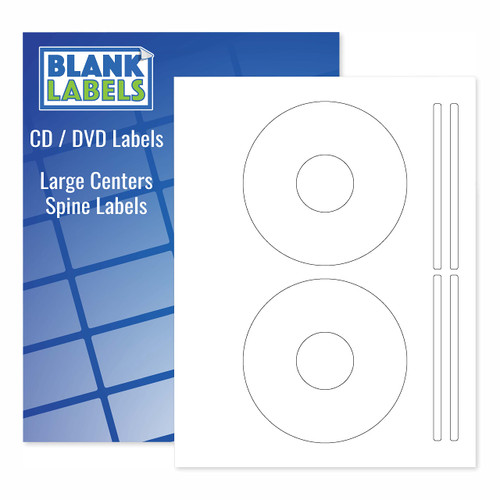 Blank Labels CD/DVD Labels, 5931 Template Compatible Permanent White Matte Label, Inkjet and Laser Printer Guaranteed Made in USA, Disc & Spine Labels- 100 Disc Labels & 200 Spine Labels