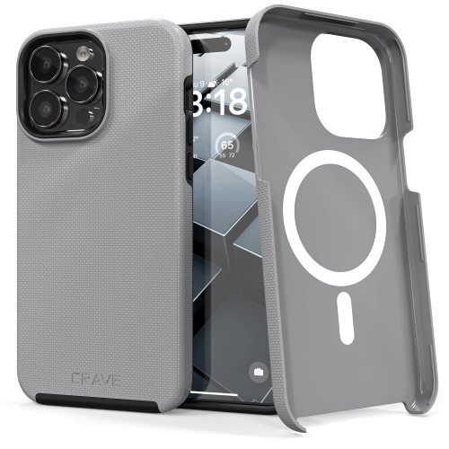 Crave Dual Guard for iPhone 15 Pro Max Case, Compatible with MagSafe Shockproof Protection Dual Layer Case for Apple iPhone 15 Pro Max (6.7") - Slate